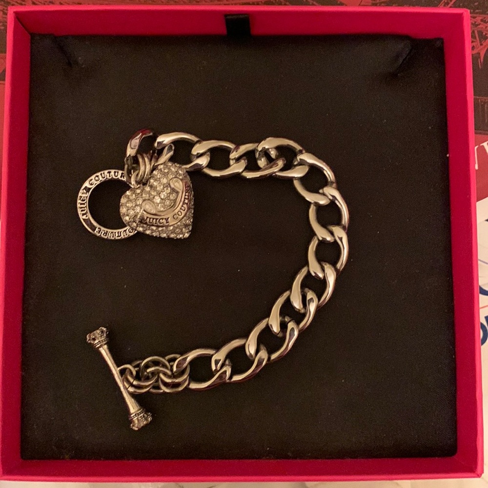 Never worn juicy couture bracelet in silver